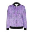thumbnail image 5 of TFEOQRY Women's Fashion Sequin Decorative Outwear Jackets Casual Long Sleeve Zippered Coat with Pockets Purple, 5 of 5