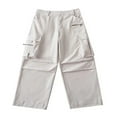 thumbnail image 4 of Pantalon Parachute pour Femmes, Couleur Unie, Cargo Ample, Long, 4 of 5