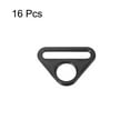 thumbnail image 3 of Uxcell 0.79" Adjuster Triangle with Bar Swivel Clip D Dee Ring Buckle, 16Pack Matte Black, 3 of 5