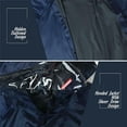 thumbnail image 3 of Camping Clothes Women Trench Coat Rain Ponchos Adults Wind Breaker Jacket WomenMen s Waterproof Raincoat Lightweight Casual Hooded Long CoatNavyXXL, 3 of 6
