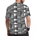 thumbnail image 4 of Black And White Geo Print Sports T Shirt Summer Geomatric Patchwork T-Shirts Hippie Tee Sh, 4 of 5