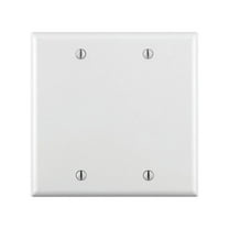 Leviton 88025 White Two Gang Blank Wall Plate