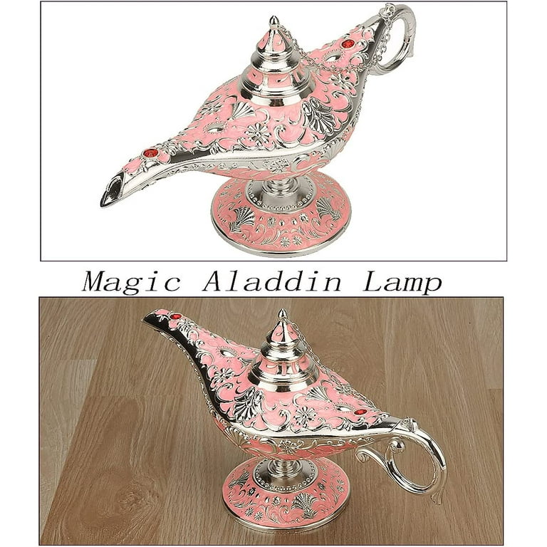 Legend Aladdin Lamp Magic Genie Wishing Light, Classic Arabian Nights  Costume Props Lamp Table Decor for Home Wedding Party Halloween Birthday  Beautiful Gift Toy for Women Girl (Pink & Silver) - Walmart.com