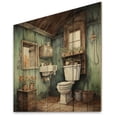 thumbnail image 2 of Designart "Retro Farmhouse Toilet Vintage Elegance I" Bath & Laundry Print on Natural Pine Wood, 2 of 5