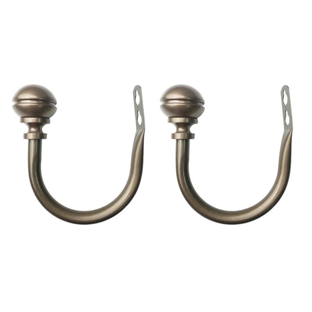 2 piezas de retención de cortinas decorativas de metal en forma de U, corbatas de cortinas de ventana montadas en la pared para dormitorio, sala de es Baoblaze Gancho de retención de cortina de ventana