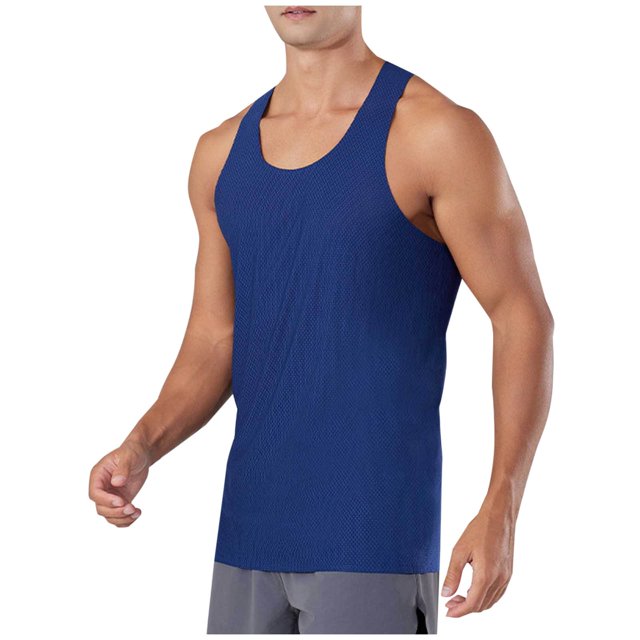 Mlzmgr Athletic Tank Tops for Men Sleeveless Stretchy Compression Tanks Fitted Workout Gym Men's Tops
