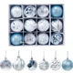thumbnail image 3 of Adornos navideños de bolas redondas de 6 cm con cuerda para colgar, 12 piezas/juego, bolas colgantes para árbol de Navidad, decoraciones para fiestas de Año Nuevo, 3 of 5
