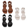 thumbnail image 4 of Sandalias Mujer 3 Pack Casuales Cómodas Hebilla Mama Lola negro 26, 4 of 4