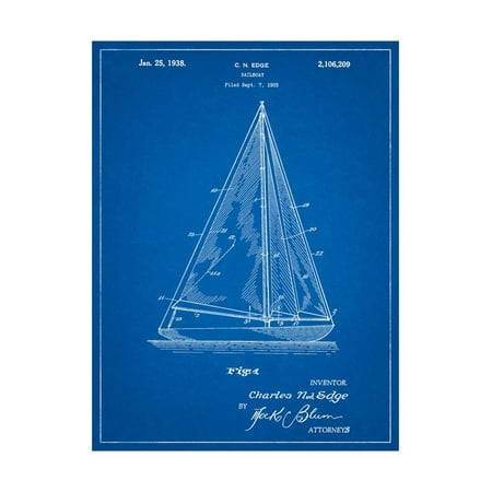 Sloop Sailboat Patent Print Wall Art By Cole