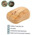 thumbnail image 3 of 2.4G Wireless Optical Bamboo Mouse 3 Adjustable movement speed Computer Mouse with USB Receiver for Notebook PC Laptop Computer Yellow, 3 of 5