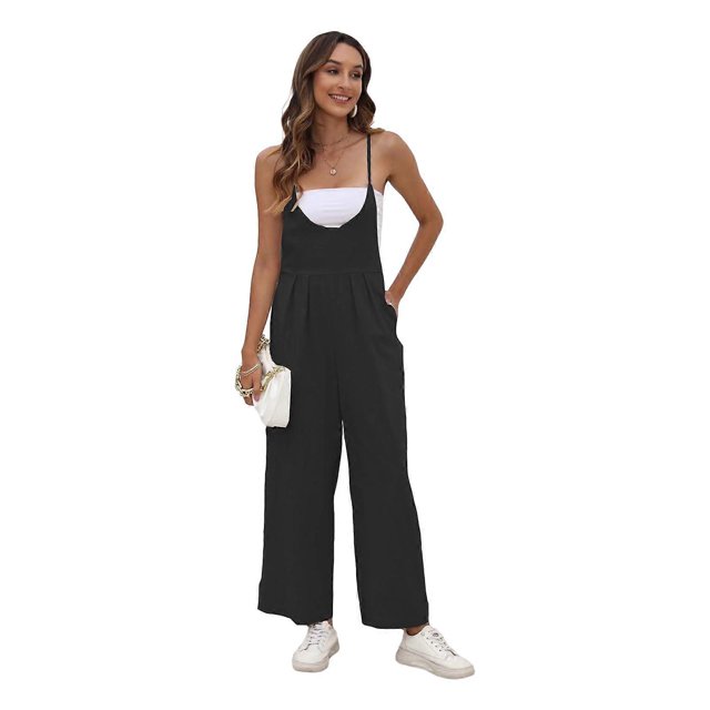 Women Long Jumpsuits Smocked Waist Lounge Pants Sweatpants Tracksuit Bottom Casual Trousers Pull On Wide Leg Haren Pants navy blue XXXL