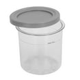 thumbnail image 1 of Ice Cream Pints Cup, Practical Transparent PC Cup Body Ice Cream Container Lightweight Stackable Design Ice Cream Pints Cup with PET Lid for NC299AM C300s Series, 1 of 7