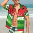 thumbnail image 7 of Pofeuu Watermelon Hello Summer Print Hawaiian Shirt for Men Sleeves Casual Button Down Summer Beach Dress Shirts T-Shirts,Medium, 7 of 7