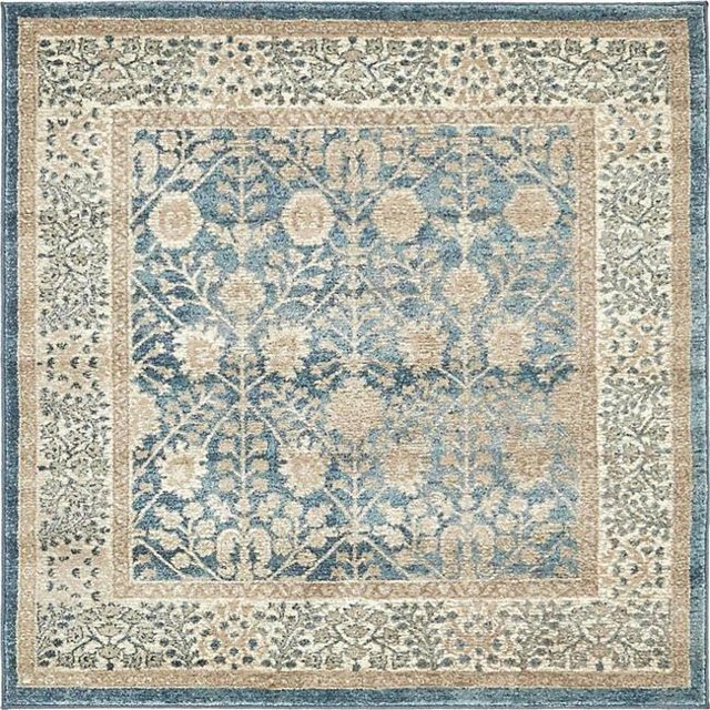 Unique Loom 3138334 4 x 4 ft. Gneis Salzburg Square Rug, Blue