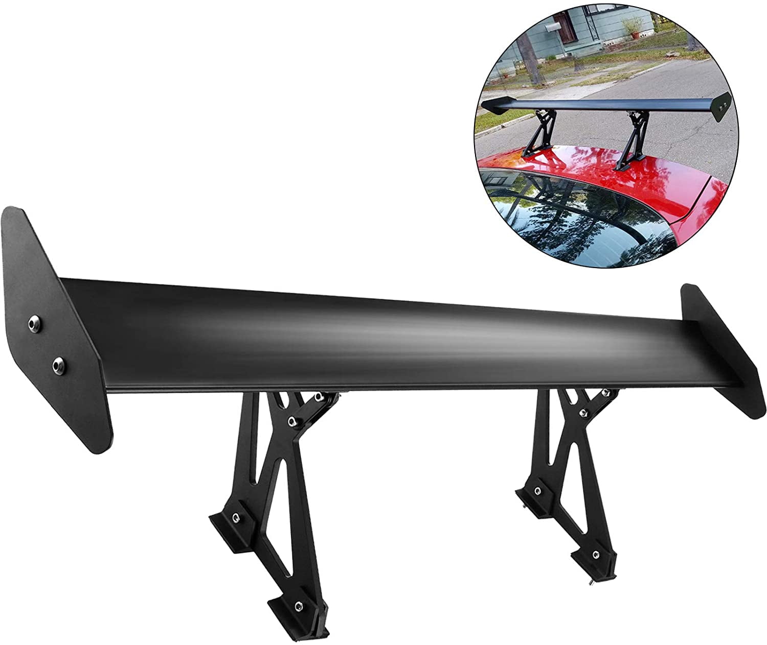 VEVOR GT Wing 43.3 inch Universal Aliminum GT Wing Spoiler Single Deck