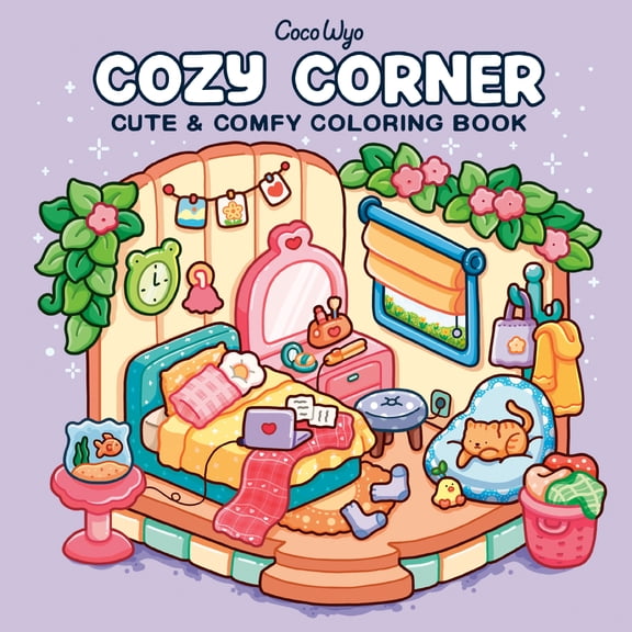 Cozy Corner: Coloring Book for Adults and Kids, 96 pages (Paperback)
