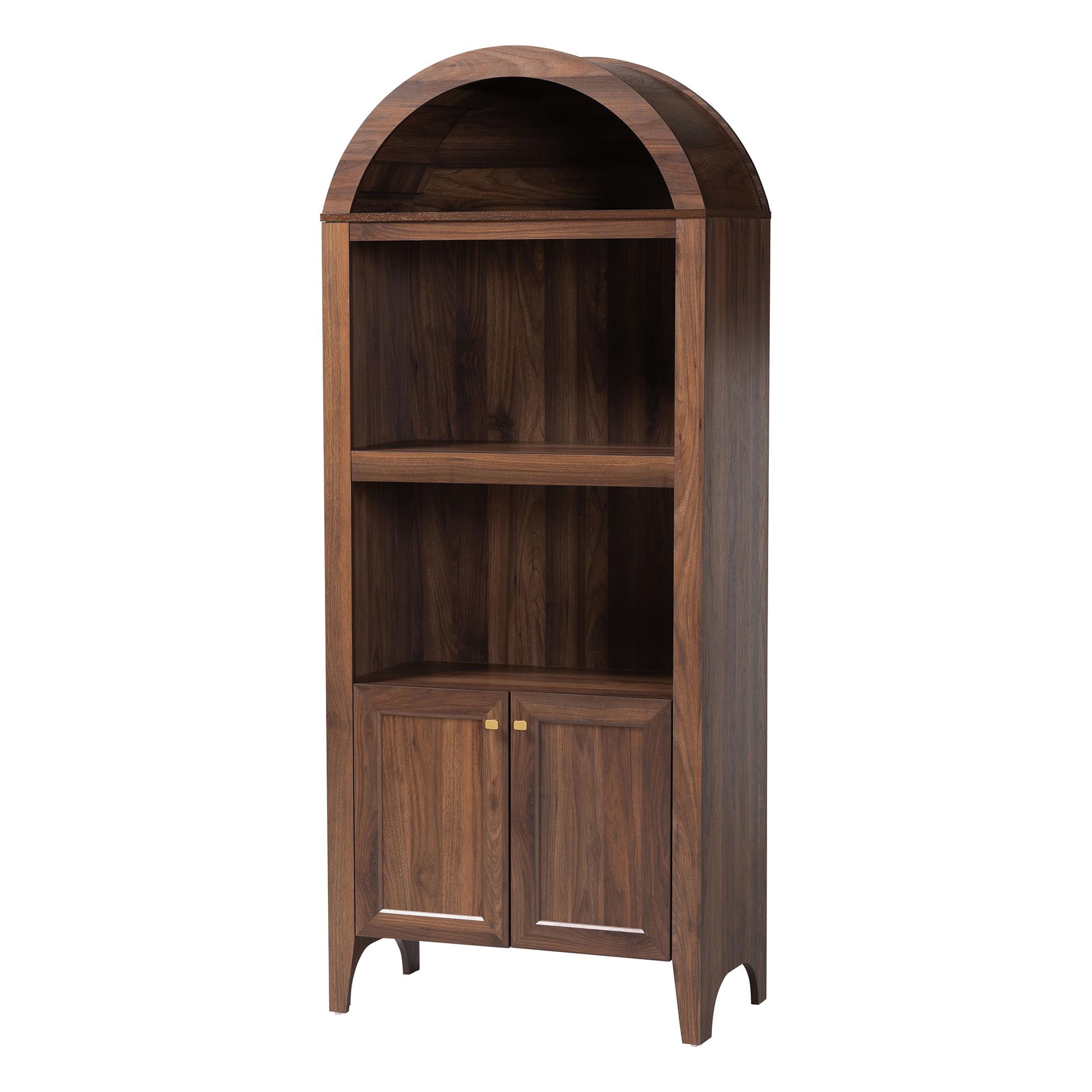 Baxton Studio Hayes Mid-Century Storage Cabinet, Walnut Brown