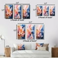 thumbnail image 4 of Designart "Blossom Fusion in Pink and Blue III" Abstract Framed Wall Art Set Of 3 - Pink Floral Frame Gallery Wall Set For Home Decor, 4 of 7