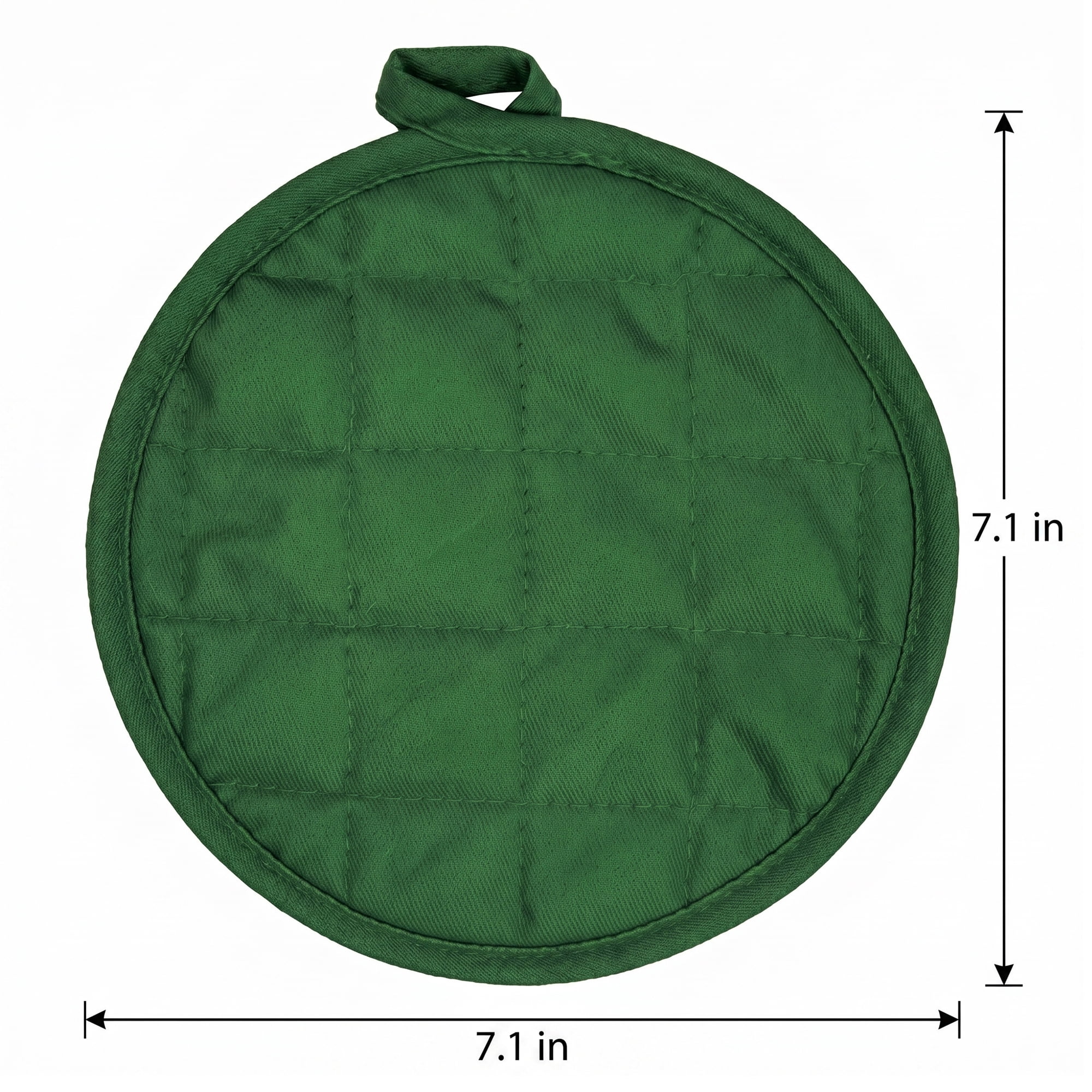 Unique Bargains 2 Pcs Pot Holders Heat Resistant Trivets Non Slip Hot Pads for Kitchen Dark green 7.1"x7.1"