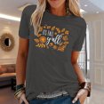 thumbnail image 1 of Fiudx Ropa de Mujer Camiseta de Manga Corta con Estampado de Cuello Redondo Informal de Verano para Mujer, 1 of 6