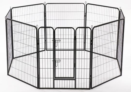 Shuishui 24 Tall Wire Fence Pet Dog Cat Folding Exercise Yard 8 Panel Metal Play Pen