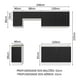 thumbnail image 3 of Cocina Integral Completa Madesa Glamy 240cm Blanco/Negro, 3 of 5