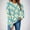 *Light Blue, variant on ClodeEU Women's Floral Print Long Sleeve Sweatshirts ,Casual Crew Neck Loose Going Out Pullover Tops White,Womens Plus XXL