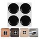 thumbnail image 5 of 8 pegatinas protectoras universales para cerradura de coche, para decoración de cerradura de puerta, cubiertas adhesivas redondas negras, accesorios exteriores para coche., 5 of 8