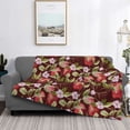 thumbnail image 2 of Naloa Leaf And Fruit Flannel Fleece Throw Blanket for Bed Couch, Thick Blanket - All Seasons Suitable for Women, Men and Kids-60"x50", 2 of 6