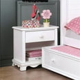 thumbnail image 2 of Furniture of America Poppy Transitional Wood 1-Drawer Nightstand in White, 2 of 3