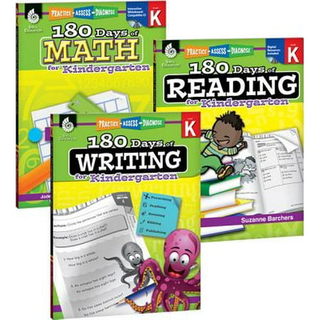 180 Days of Reading, Writing and Math for Kindergarten 3-Book (Best Teaching Methods For Kindergarten)
