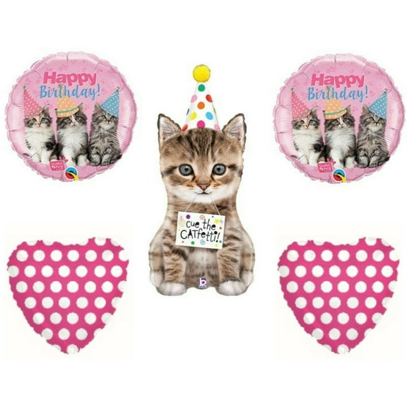Cat Confetti Kitten Happy Birthday Party balloons Decoration Kitty Catfetti