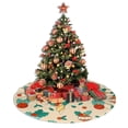 thumbnail image 4 of XMXY Halloween Christmas Tree Skirt, Christmas Nativity Leaf Celebration Holiday Party Indoor Decorations Ornaments, 48" Inch, 4 of 6