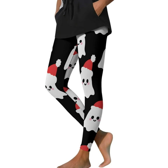Ruimatai Women's Christmas Plaid Print Leggings Stretchy Yoga Pants with Comfortable Fit for Workout, Fitness, and Casual Wear