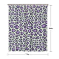 thumbnail image 5 of Green and Purple Of Leopard Print Shower Curtain 72"x84" ,Bathroom Decorative Shower Curtains Set with 12 Hooks,Modern Waterproof Washable Shower Curtain, 5 of 6