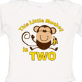 thumbnail image 4 of Inktastic Little Monkey 2nd Birthday Boy Boys Long Sleeve Baby Bodysuit, 4 of 5