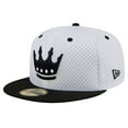 thumbnail image 3 of Men's New Era Gray Charlotte FC Throwback Mesh 59FIFTY Fitted Hat, 3 of 5
