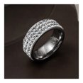 thumbnail image 2 of Anillo de acero inoxidable Diamante Pareja Moda única Hip Hop Ropa Accesorios Hombres Mujeres, 2 of 8