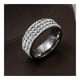 thumbnail image 2 of Anillo de acero inoxidable Diamante Pareja Moda única Hip Hop Ropa Accesorios Hombres Mujeres, 2 of 8