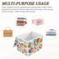 thumbnail image 6 of Yayeee Collapsible Cube Storage Bin with Lid Fabric Closet Decorative Basket with Handles, Yellow Tomatoes, 6 of 7