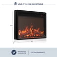 thumbnail image 6 of BELLEZE 23" Electric Fireplace Insert, Recessed Fireplace Heater w/ Remote Control, Indoor Fireplace Heater with Adjustable Brightness, Timer, Automatic Temperature Control, Black, 6 of 7