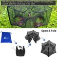 thumbnail image 7 of Drasry Fishing Bait Trap Fish Minnow Crayfish Crawdad Shrimp Black 6 Hole Foldable Cast Net Dip Cage, 7 of 7