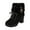 Black, variant on Women's Ankle Boots Casual Heel Platform Lined Booties for Comfortable Winter Footwear 9.5 Brown