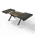 thumbnail image 5 of Crosley Furniture Hayden Wood 3 Piece Butterfly Leaf Trestle Dining Set in Slate, 5 of 10