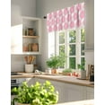 thumbnail image 3 of Abstract Dahlia Valances for Windows Vintage Pink Country Farmhouse Classic Valance Rod Pocket Light Filtering Short Window Treatments Curtains for Kitchen Bathroom Living Room Bedroom, 42 x 18 Inch, 3 of 7