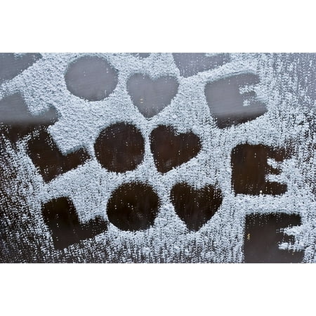 Canvas Print Cookie Cutter Icing Sugar Form Metal Love Letters Stretched Canvas 10 x