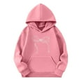thumbnail image 3 of Eltusu Girls Pullover Hoodies, Long Sleeve Casual Loose Solid Color Girls Sweatshirts Pink Size 7-8 T, 3 of 5