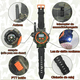 thumbnail image 4 of Radios Walkie Talkies Niños Reloj De Pulsera 2 Piezas Lab.G, Verde Olivo, 4 of 5