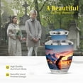 thumbnail image 3 of MUKTIVE Penguin Memorial Set of 5 Burial Urns for Adult Ashes Mother & Father, Combo Grey Cremation Funeral Urn for Ashes for Male & Female, Urns for Adult (1 Large, 4 Keepsake), 3 of 7