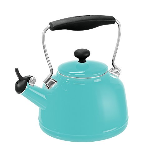 Chantal 1.7 Quart Durable Enamel on Steel Vintage Stovetop Tea Kettle